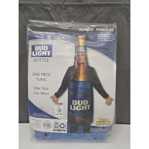 Rasta Imposta Bud Light Beer Bottle Halloween Costume Adults One Size NEW